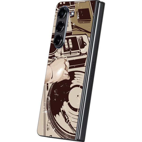 DJ Spinning Galaxy Z Fold5 5G Skin